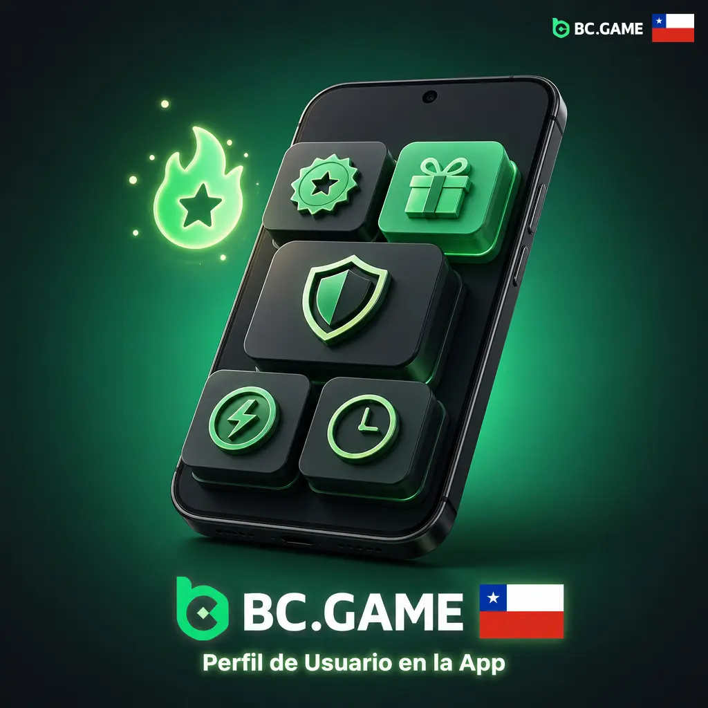 Perfil de usuario en la app BC Game