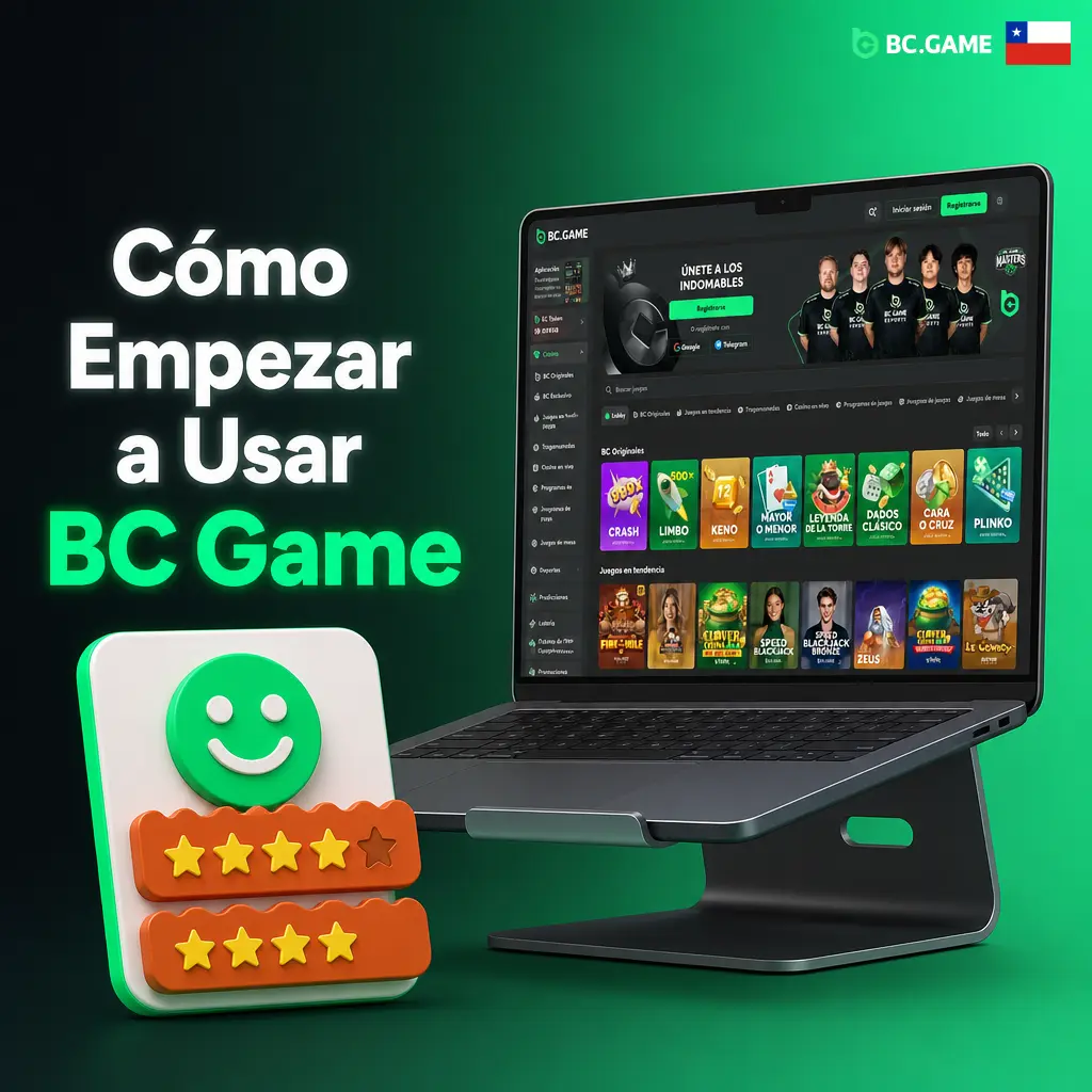 Usuario completando el registro en BC Game paso a paso