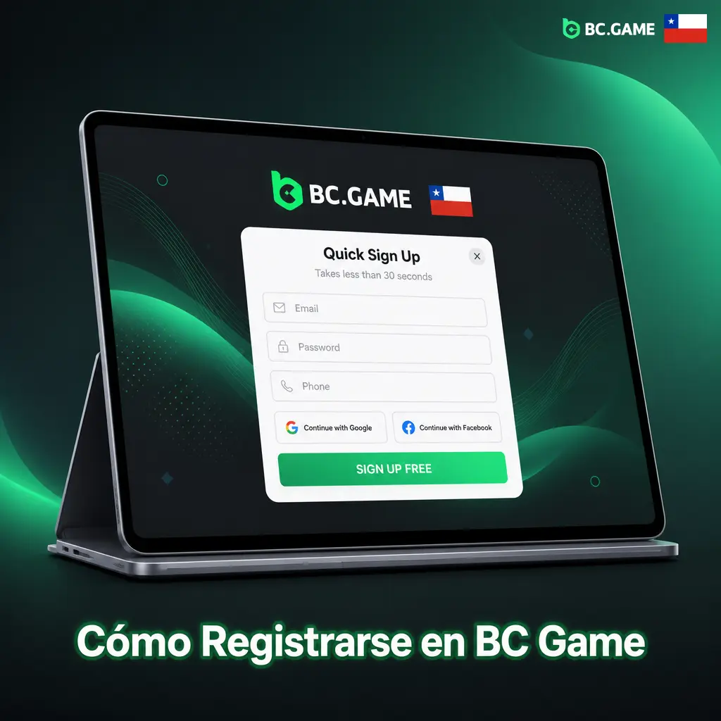 Registro en BC Game paso a paso