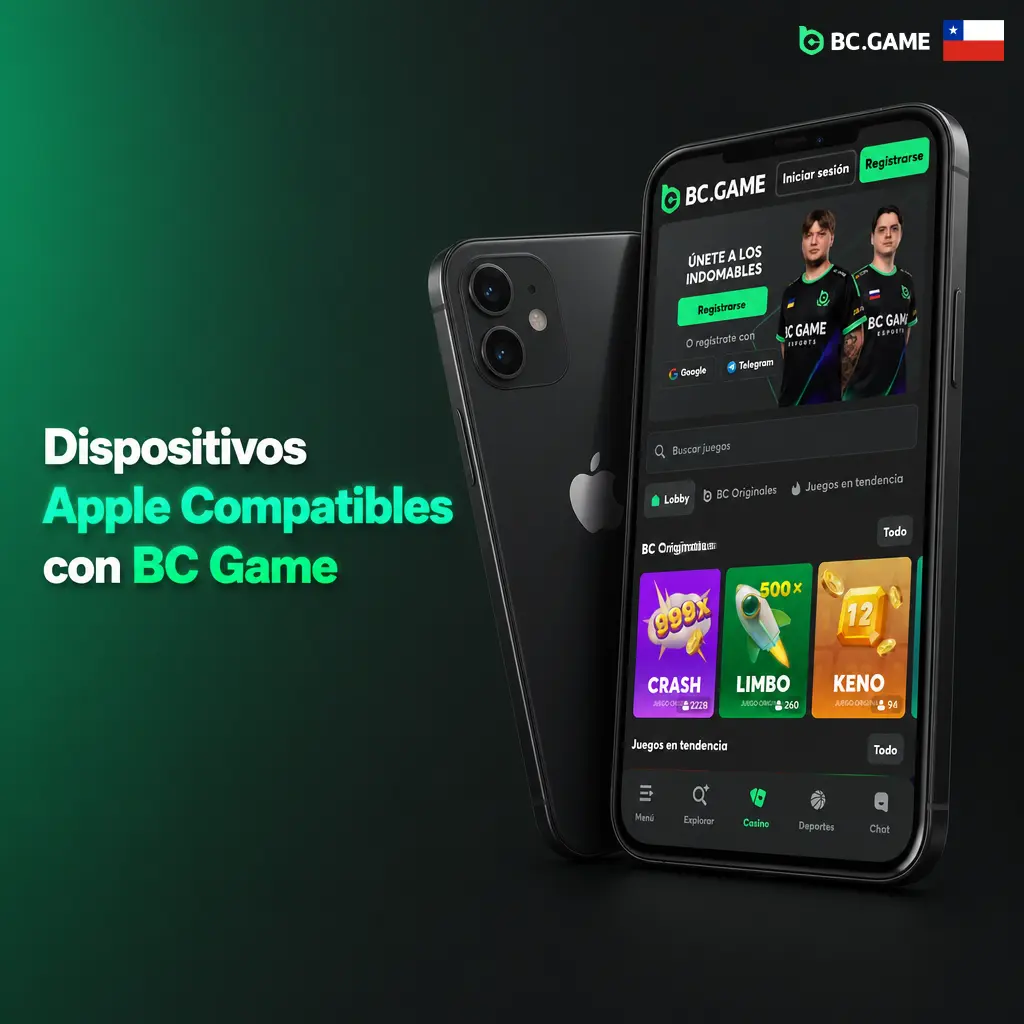 Dispositivos Apple compatibles con BC Game