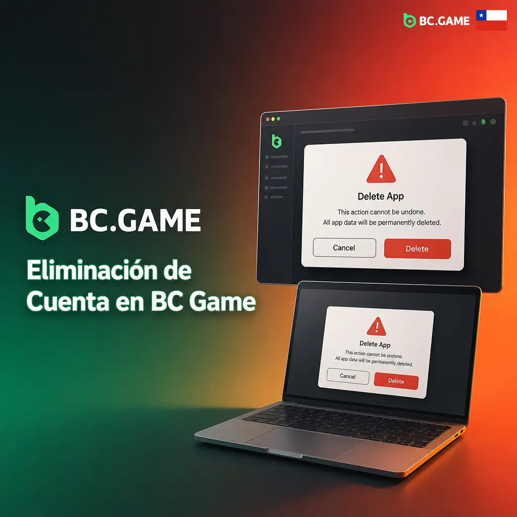 Eliminación de cuenta en BC Game