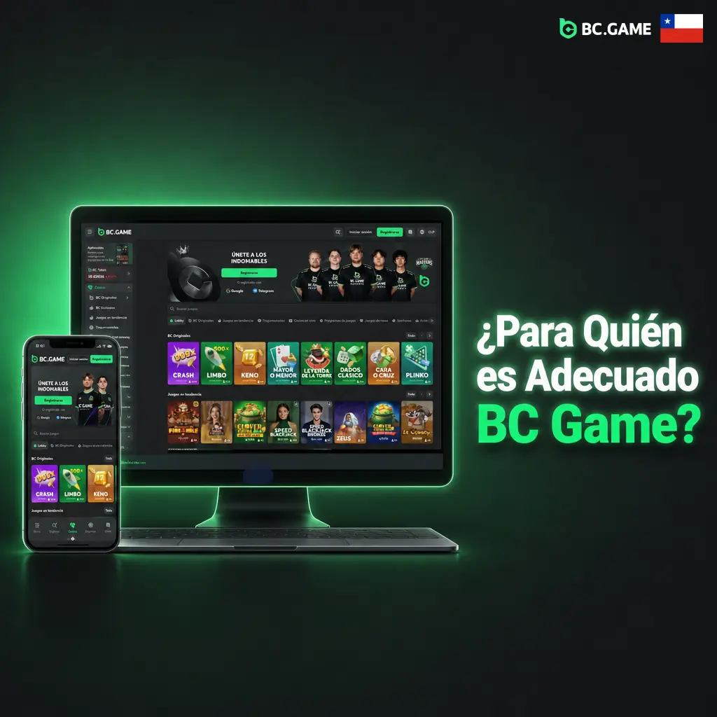 BC Game — jugadores y tipos de usuarios adecuados
