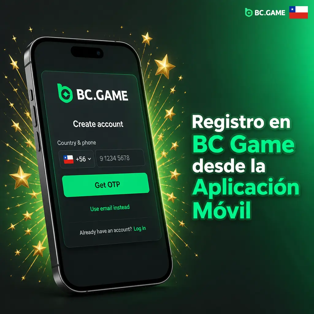 Registro en BC Game desde la aplicación móvil iOS y Android