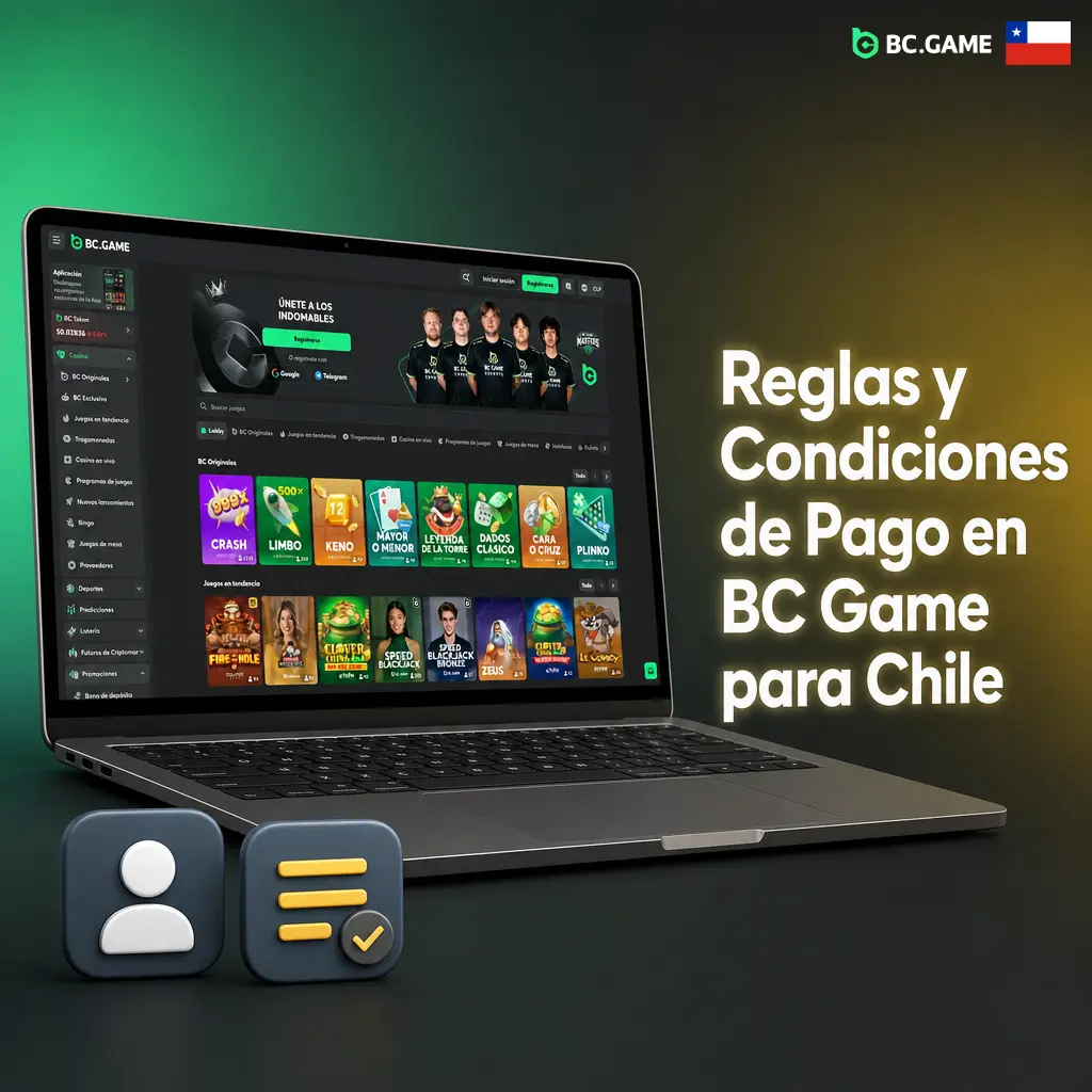 Reglas y condiciones de pago en BC Game Chile